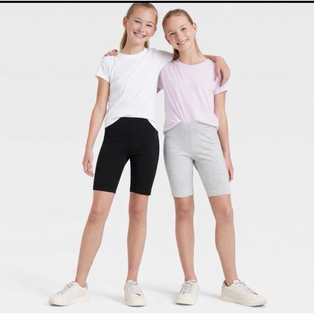 Cat & Jack Black & Gray Girl’s‎ Size XL 14 Bike Shorts NWT